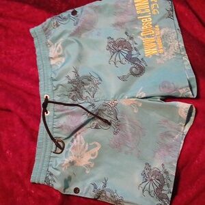 Diesel Blue Dragon Print Swim Trunks